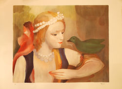 Jeune fille à l'oiseau