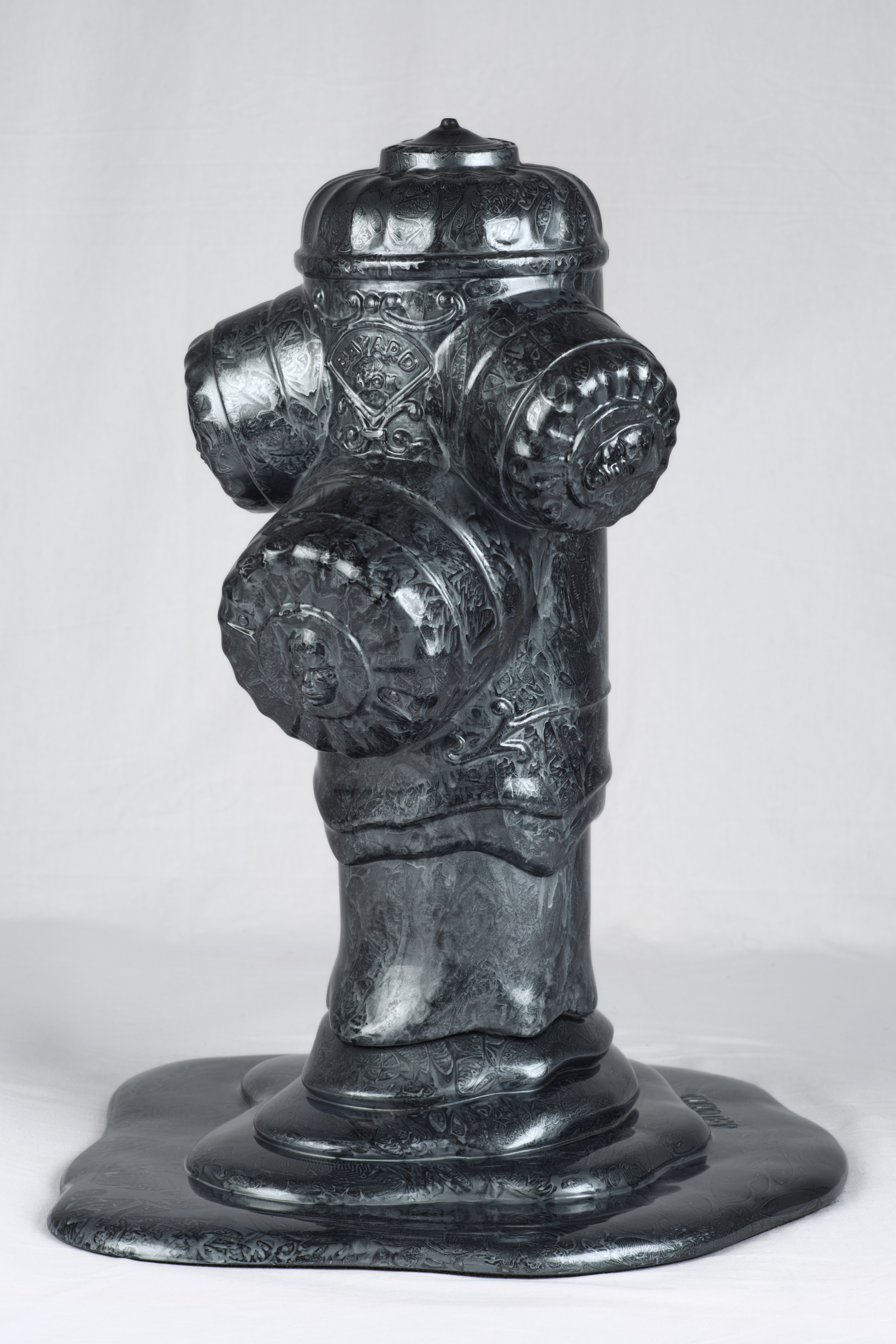 POTEAU INCENDIE NOIR-OR H : 75CM