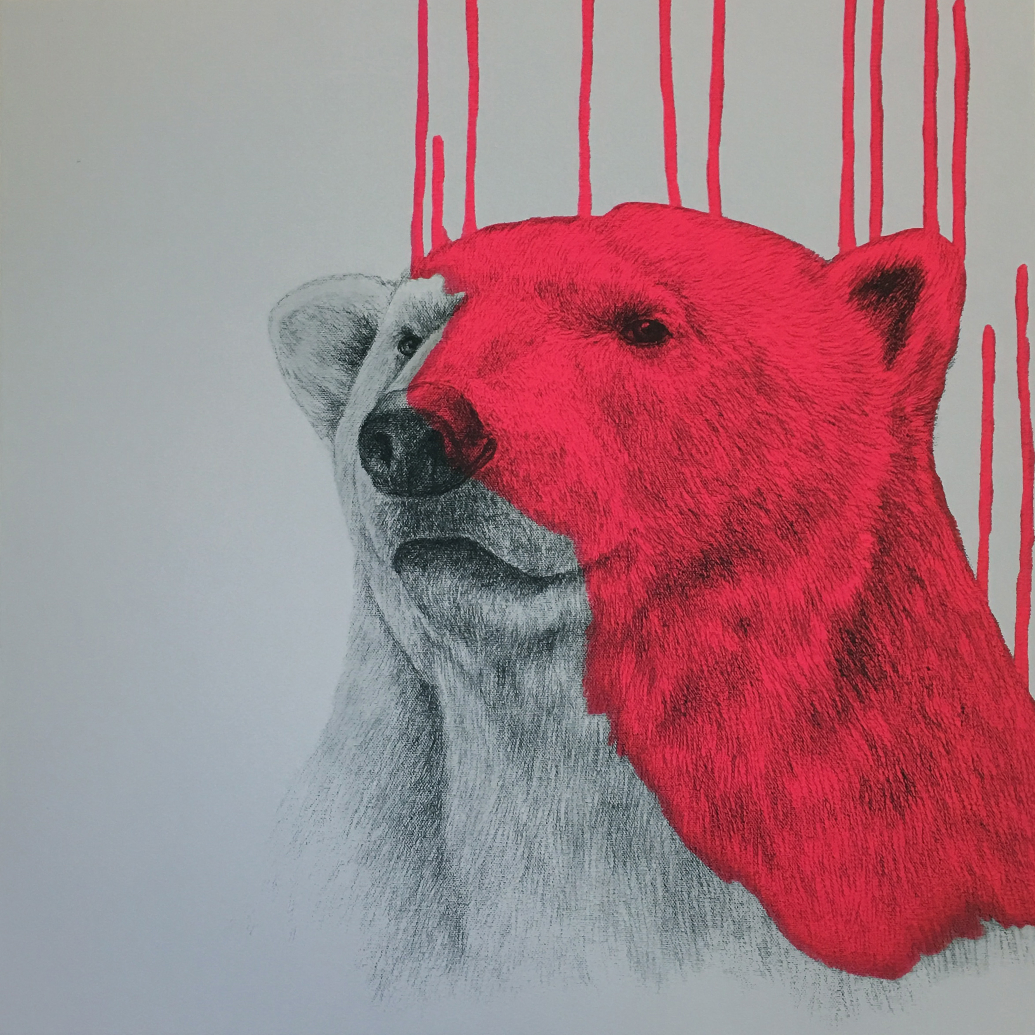 Hey There, Polar Bear - Neon Pink