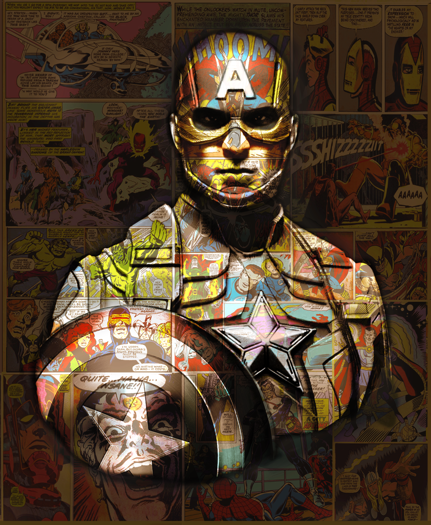 CAPTAIN AMERICA 77X64CM