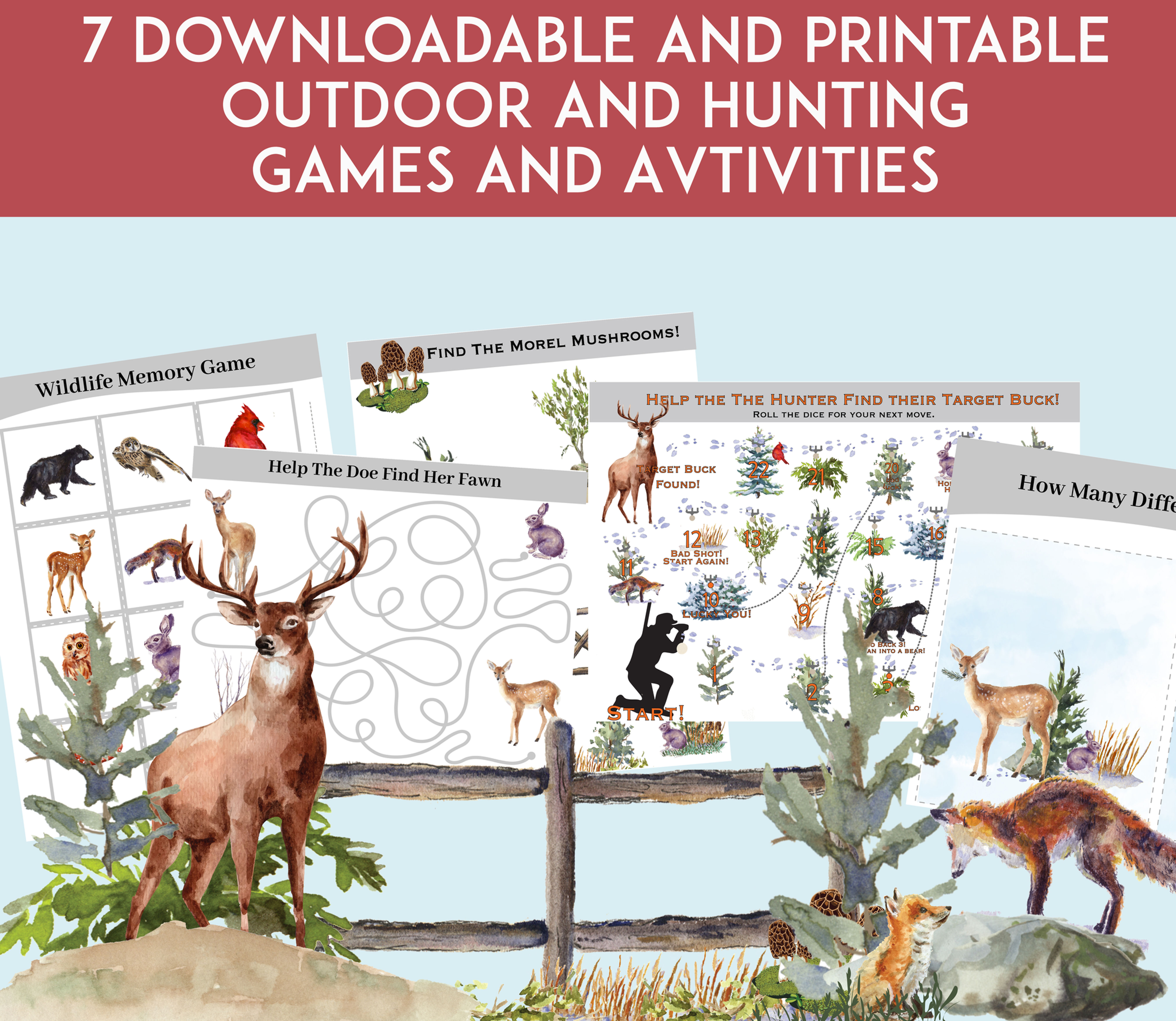 Download and Print Hunting and Outdoor games