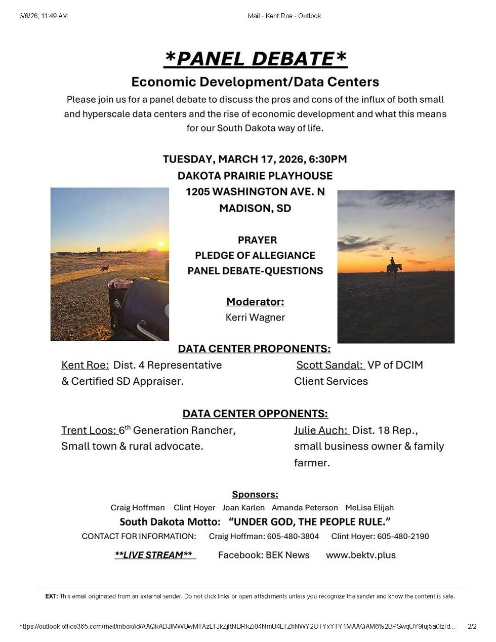                Panel Debate March 17