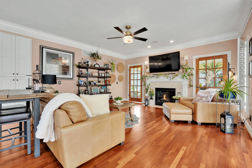 Modern living room design in million dollar Indiana home