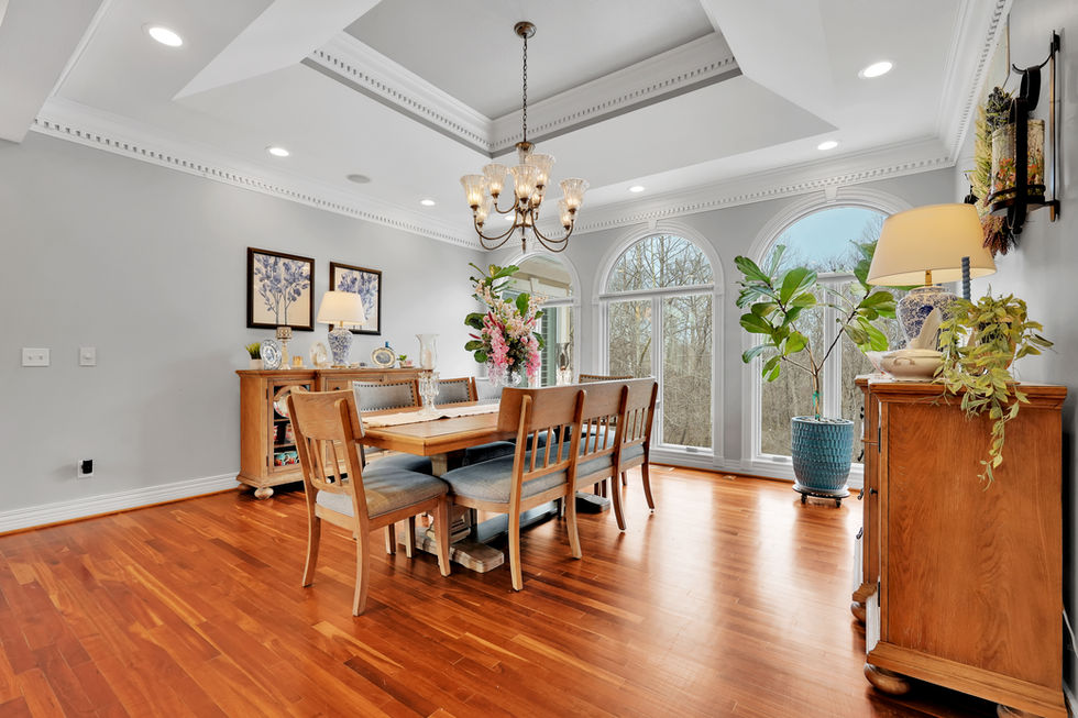 Open lighting dining room in luxury home in Greencastle Indiana