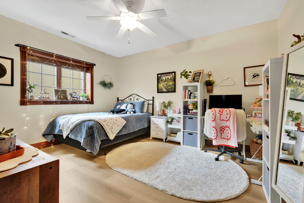 Secondary bedroom interior in Greencastle Indiana home