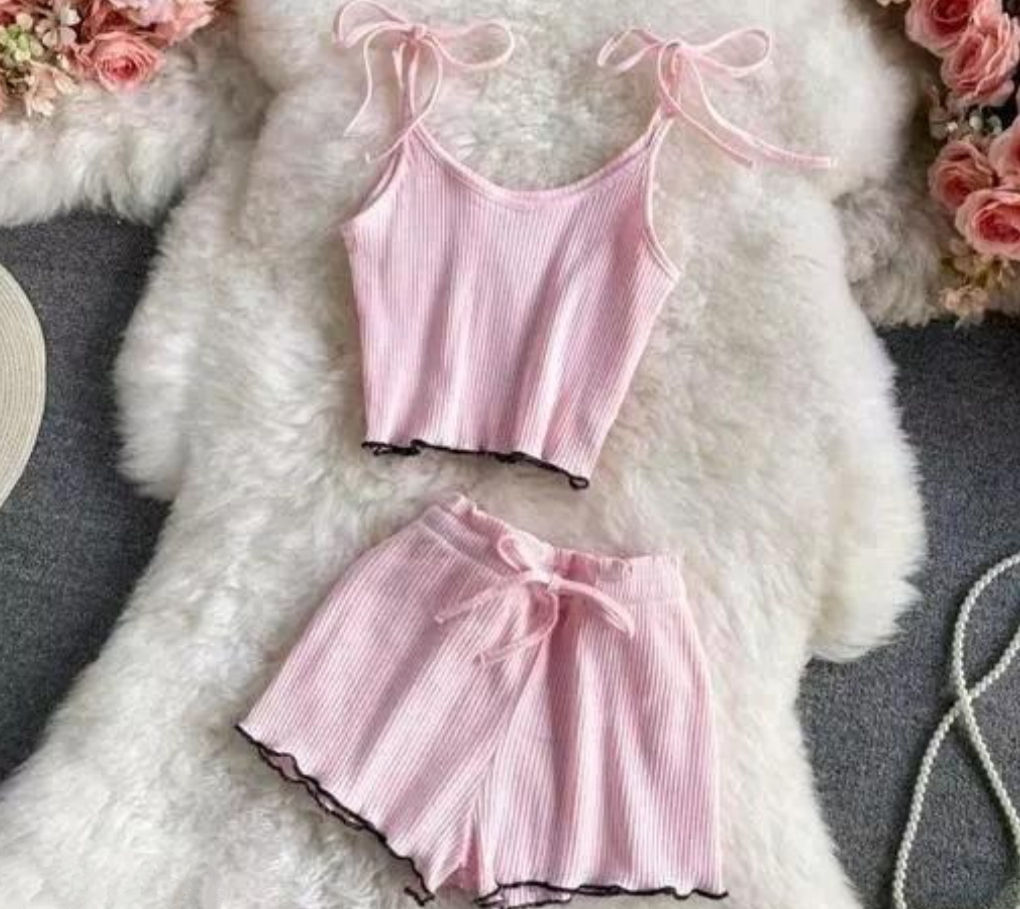 2 piece top and shorts set