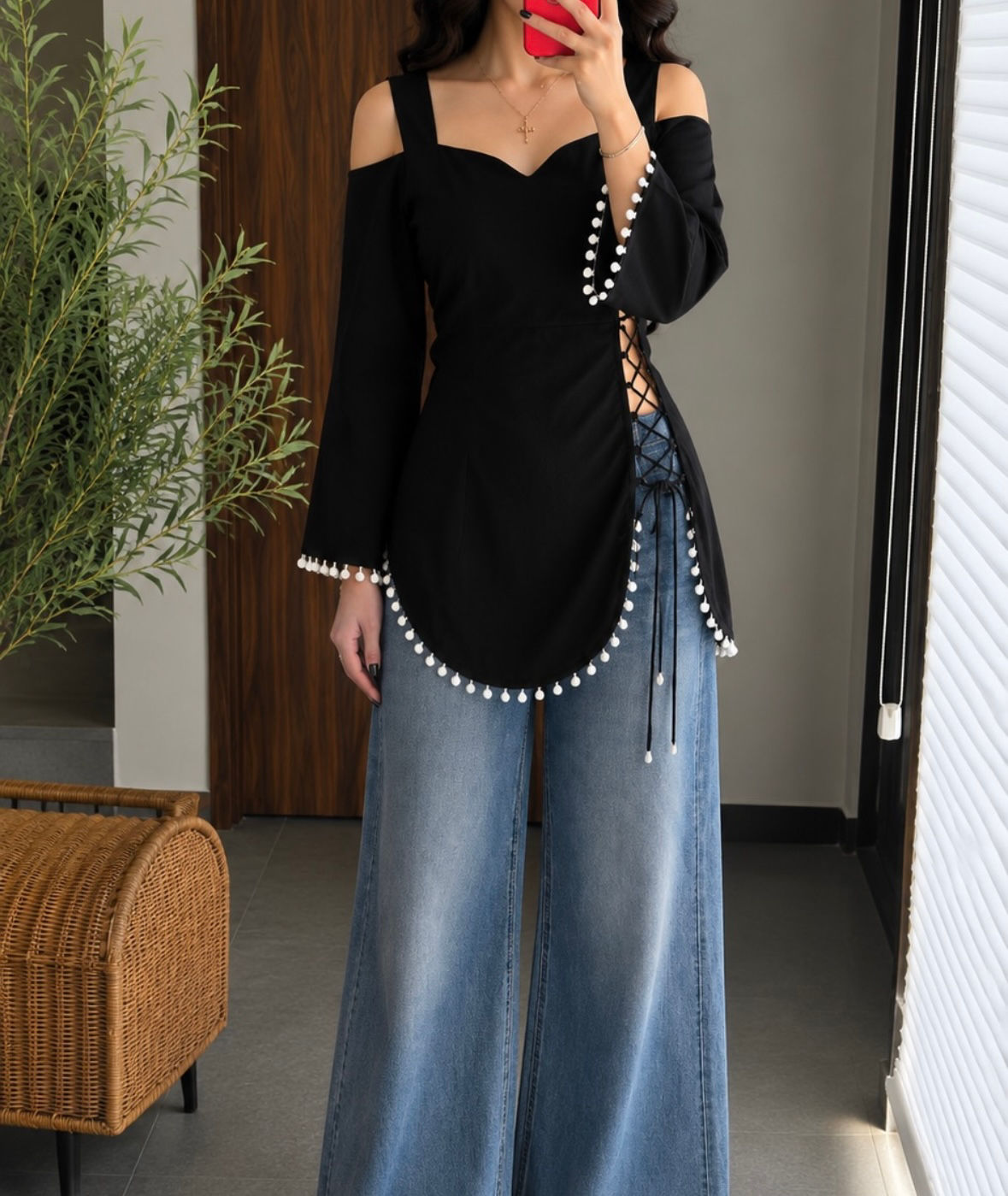 Viral trending criss cross kurti 