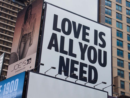 Billboard in an urban cityscape symbolizing how authentic messages and trusted voices, like host-read ads in Germany 2025, cut through media noise.