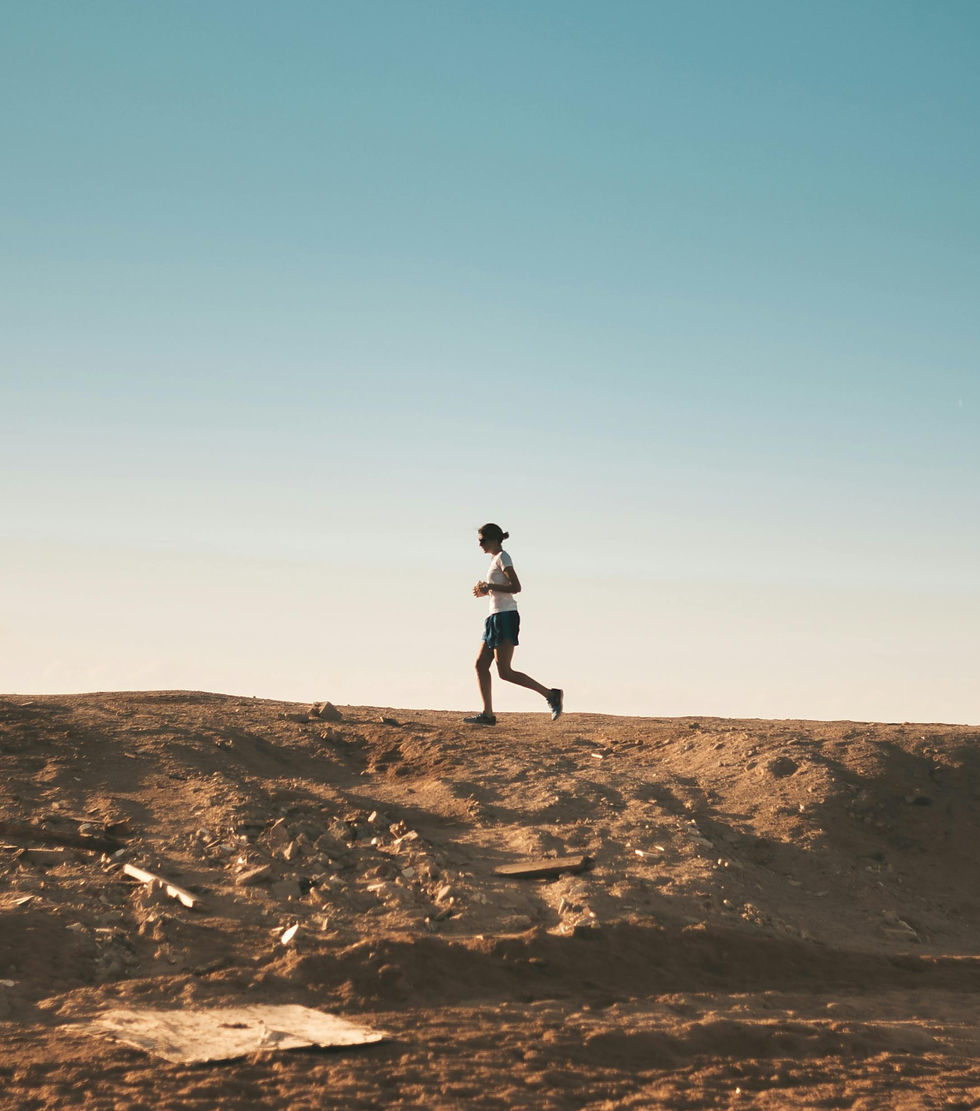 A trail runner during an ultramarathon