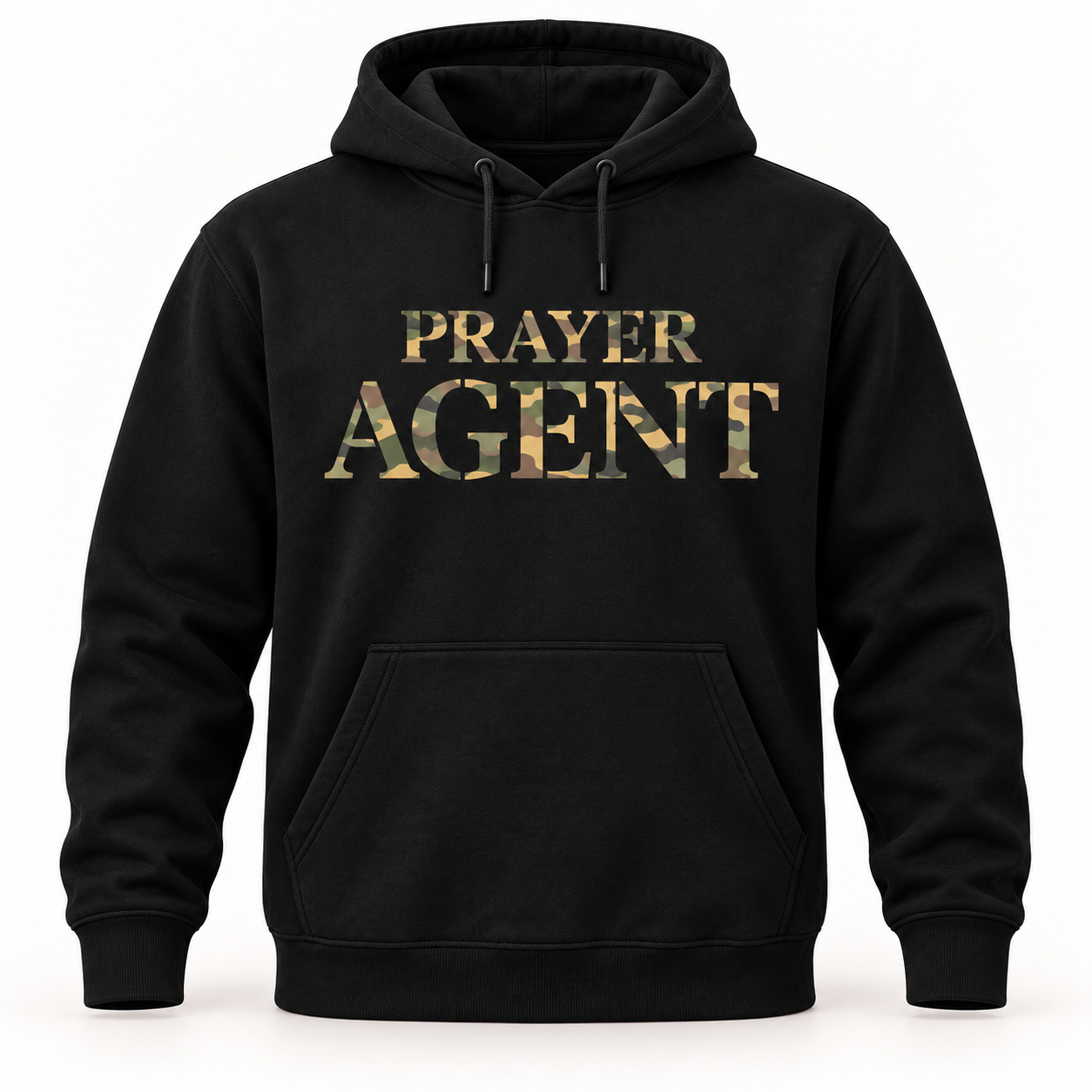 Prayer Agent Signature Hoodie —Black & Camo