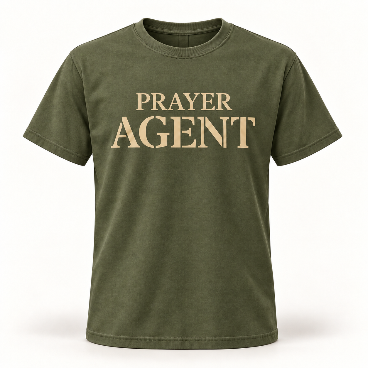 Prayer Agent Olive Green w/Tan T-Shirt