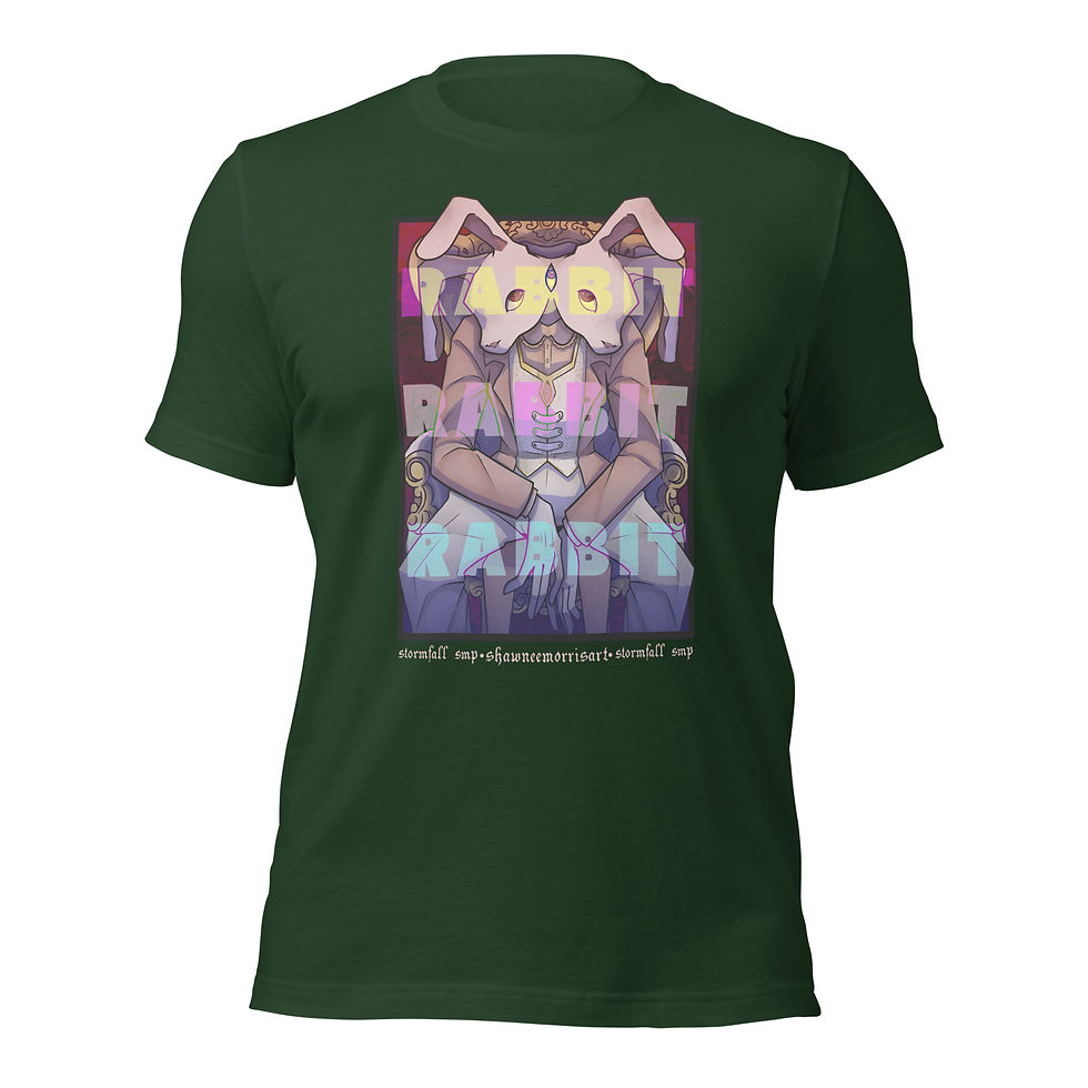 Thumbnail: "RABBIT RABBIT RABBIT" StormfallSMP shirt