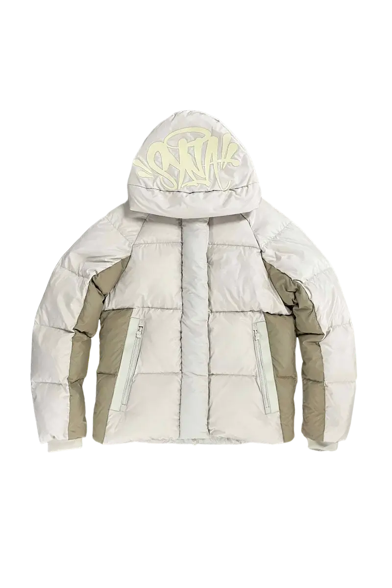 SYNA WORLD 'SYNA LOGO' JACKET - CREAM/BEIGE front view