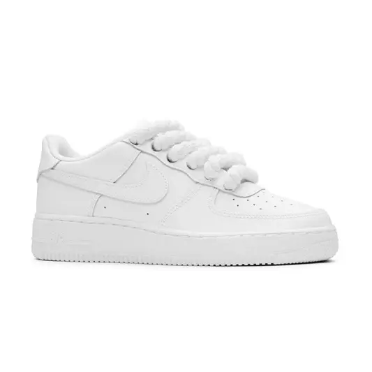 Nike Air Force 1 Rope Laces Pure White  - Custom Edition - Drip N Drown 2