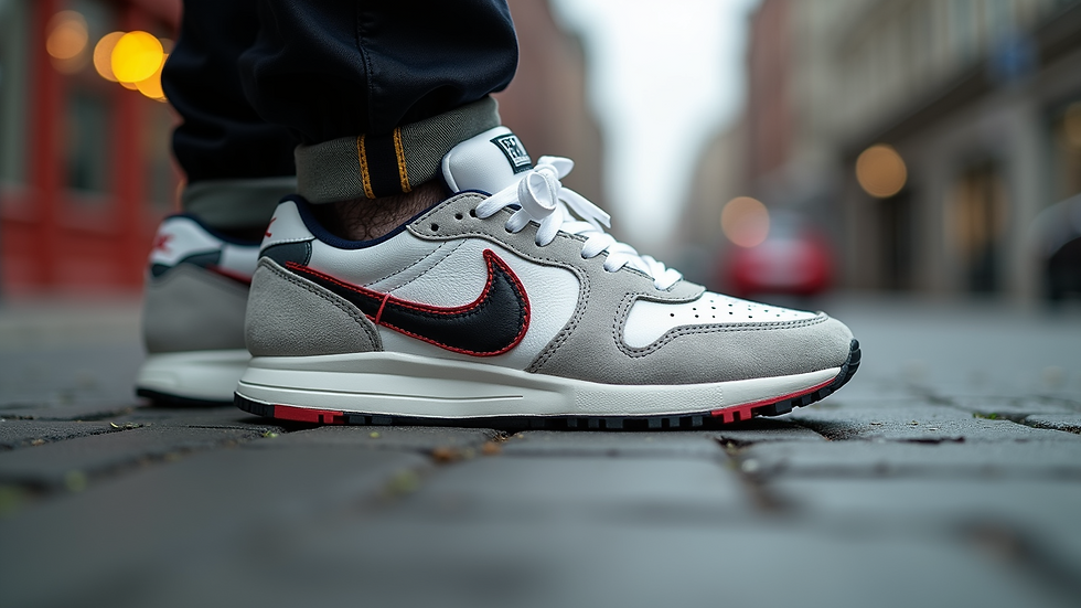 Close-up of a sneaker with pop culture-themed design elements