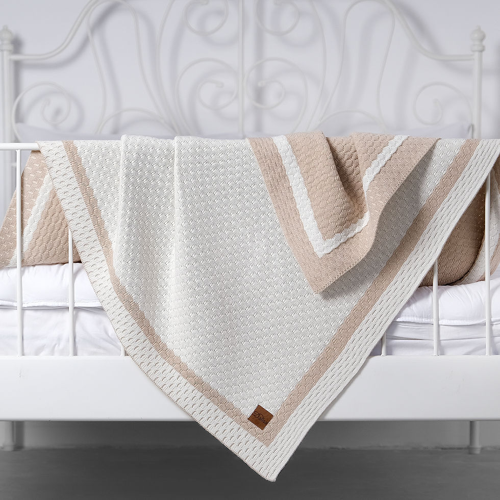 Miniaturbild: Strickdecke "Shell" 150x200 cm 2-farbig Wende Sofadecke Kuscheldecke Tagesdecke