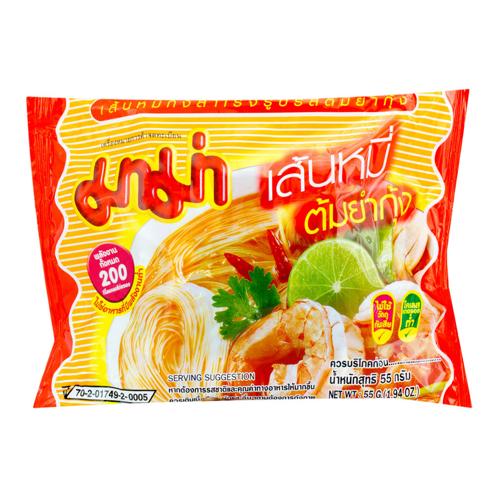 MAMA INSTANT RICE VERMICELLI NOODLE - SHRIMP TOM YUM 55G