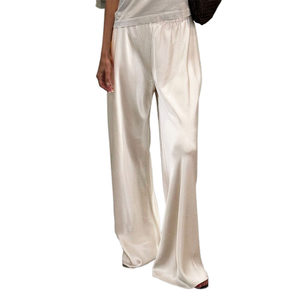 Thumbnail: The Signature Satin Wide-Leg Trousers