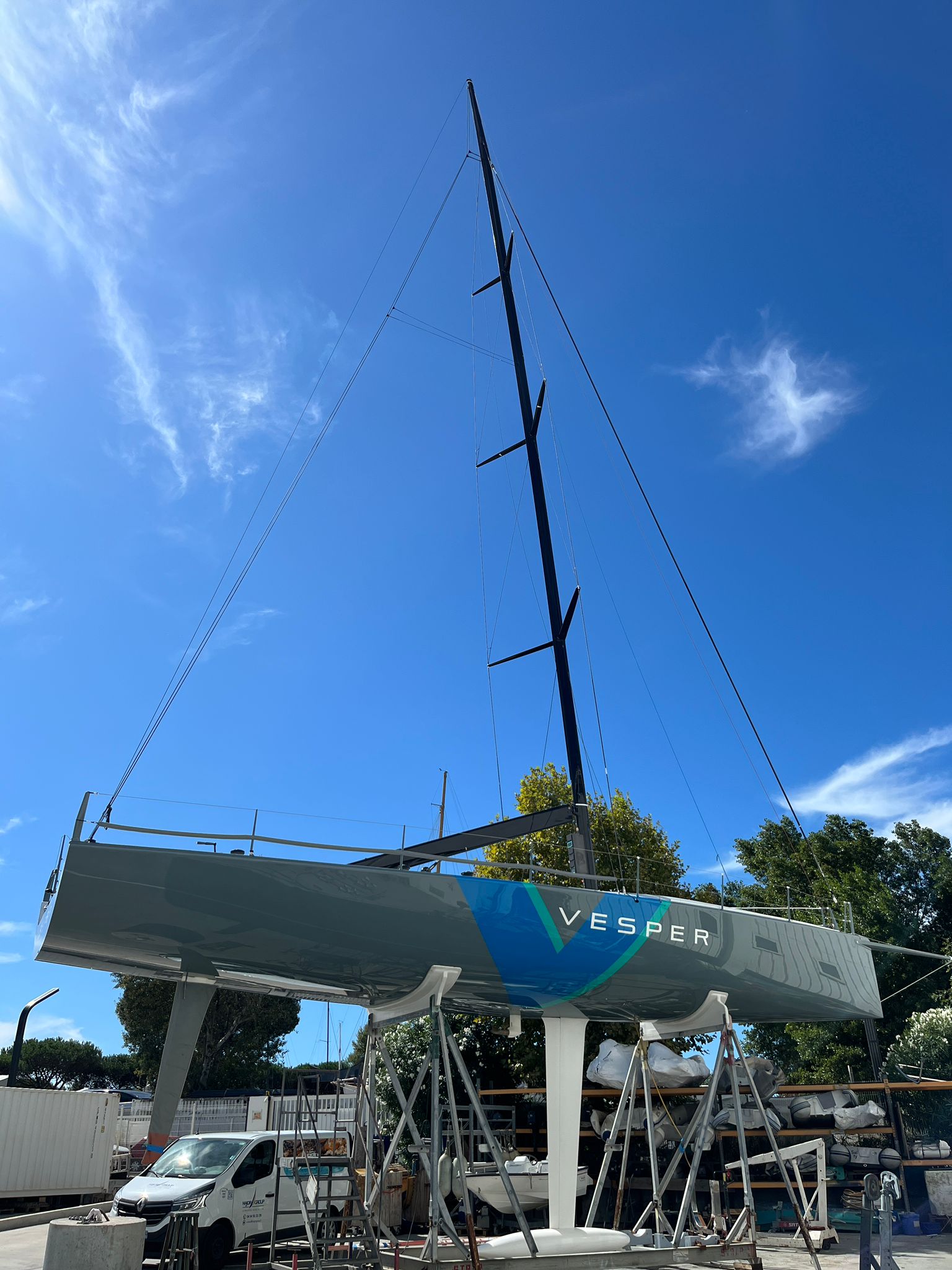 Vesper TP52 on Cradle in St Tropez