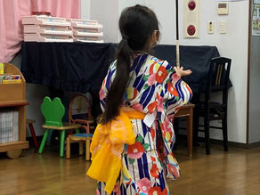 新しい浴衣で・・