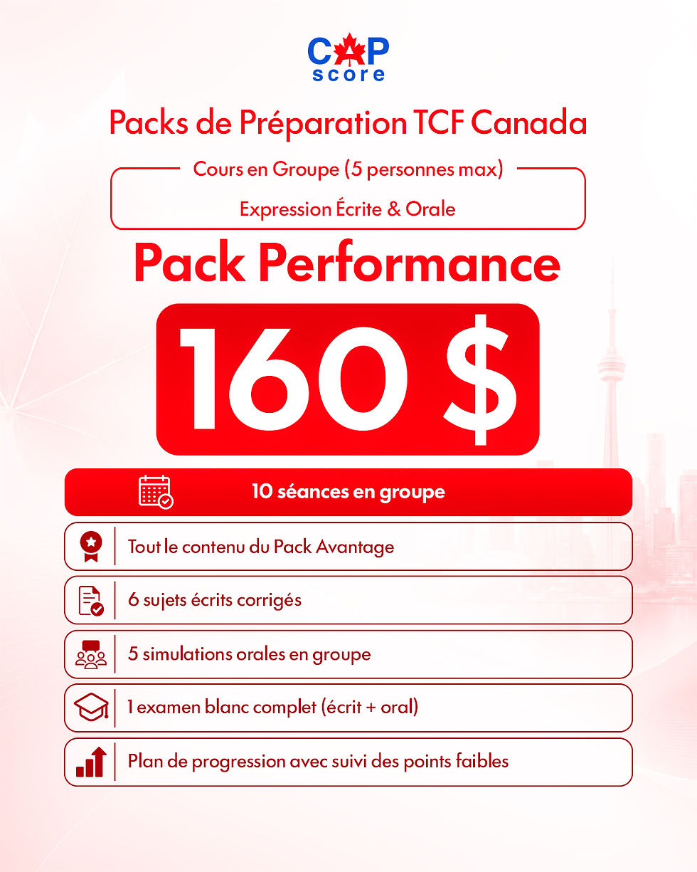 Affiche 2 - pack TCF/TEF Canada