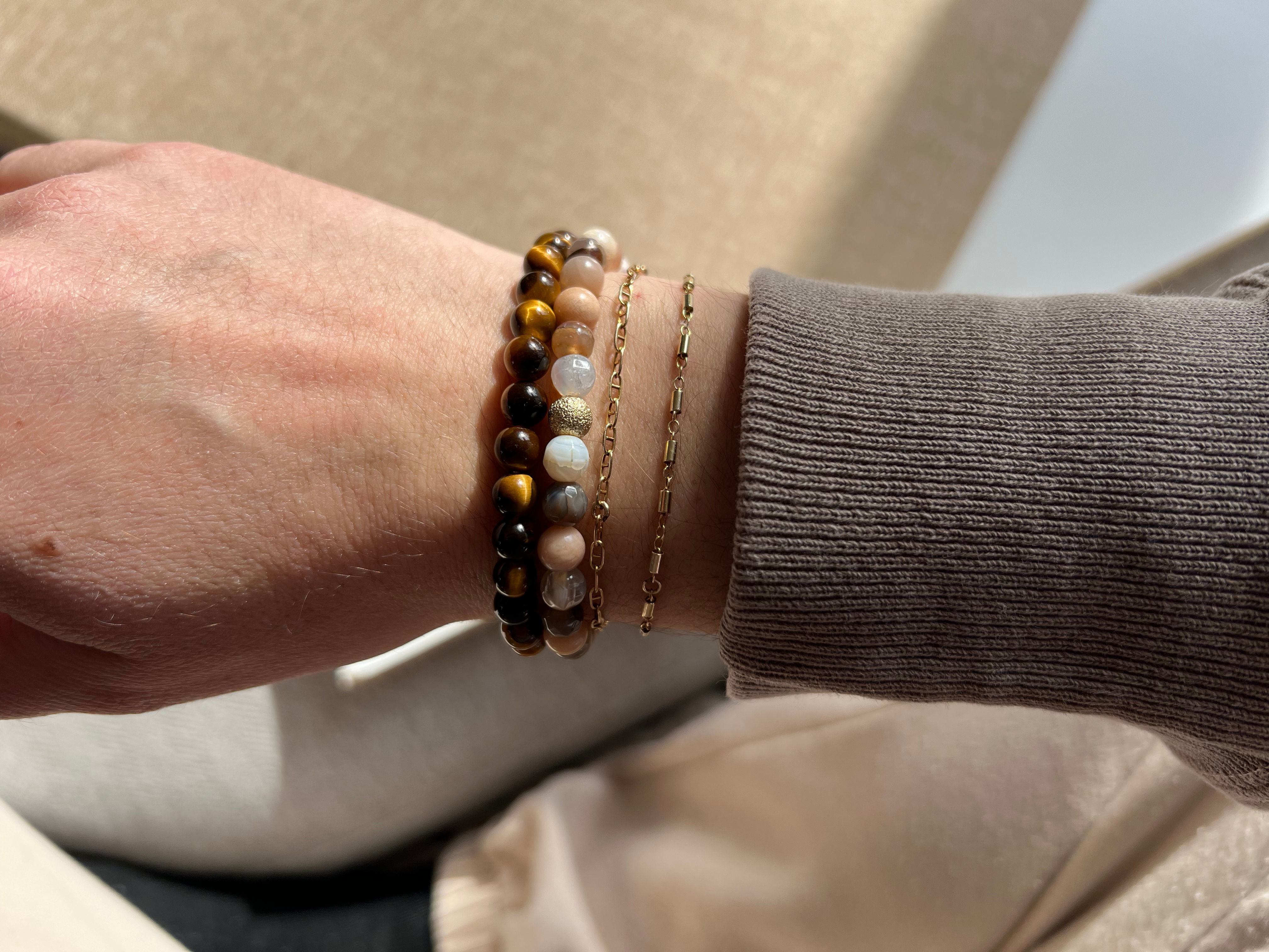 6mm Crystal Beaded Bracelet