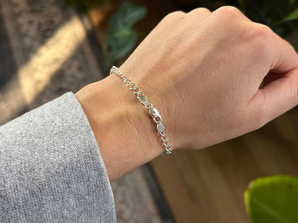 Sterling Silver Curb Chain Bracelet
