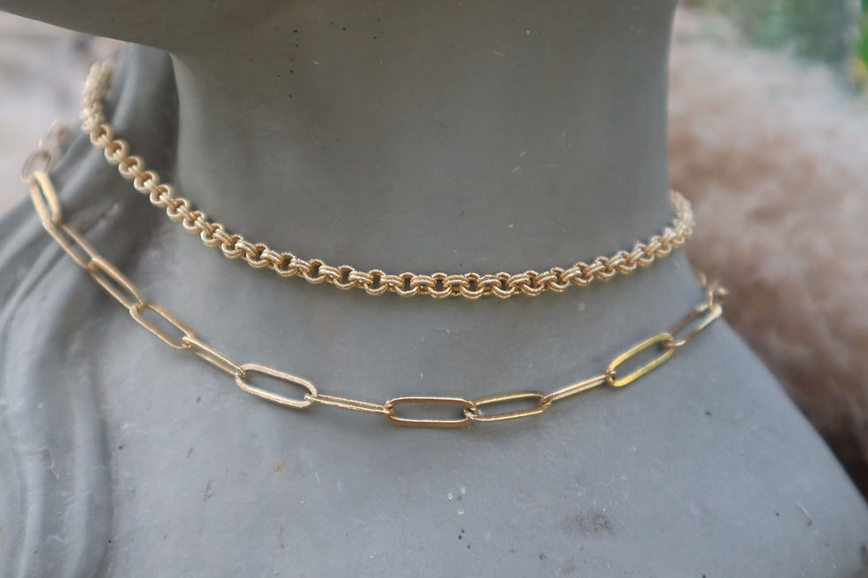 Thumbnail: Gold Paperclip Chain Necklace