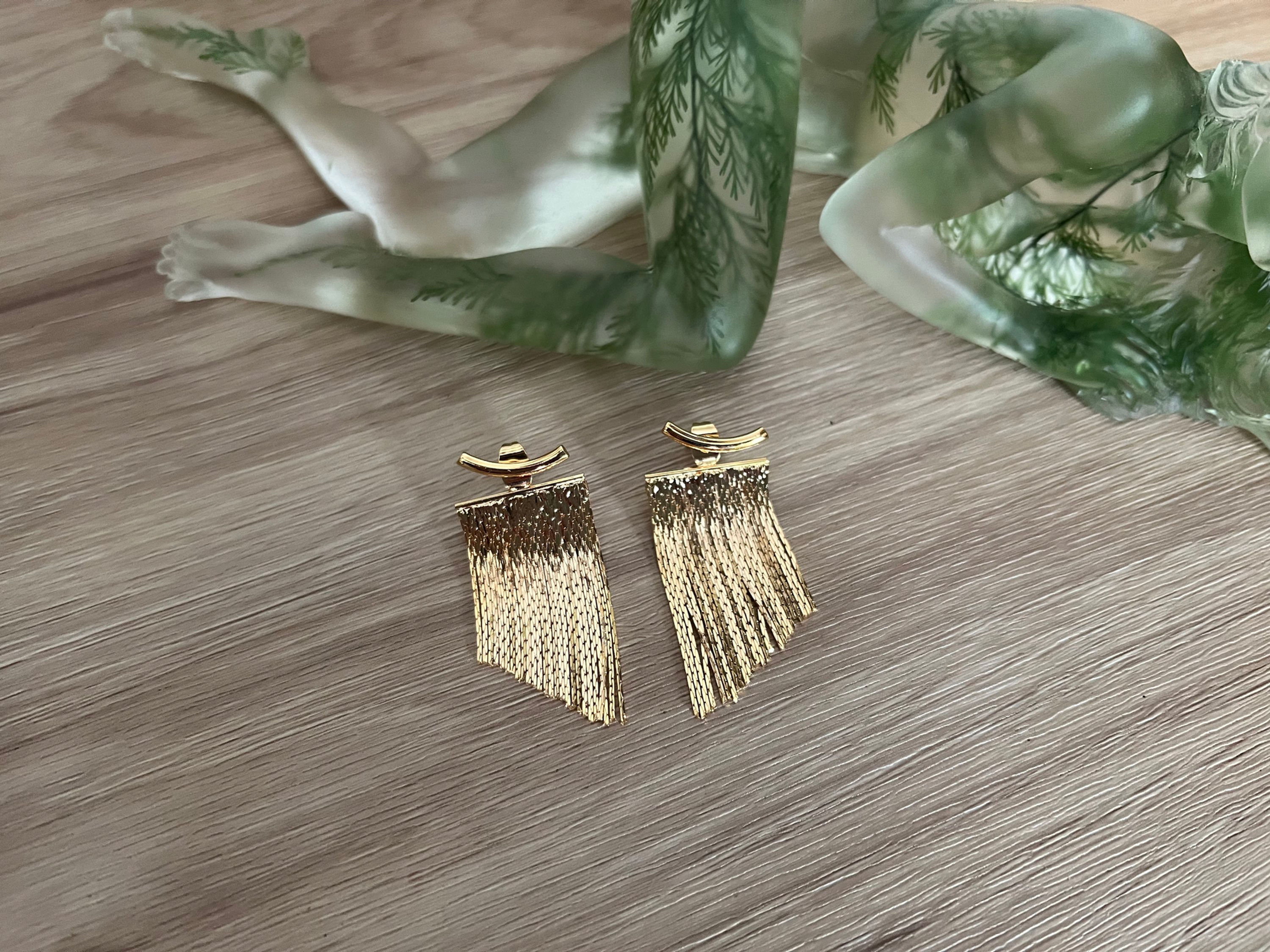 18K Gold Plated Fringe Earrings