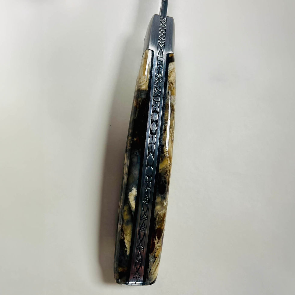 Miniature : LE THIERS® Mammouth et lame Damas inox