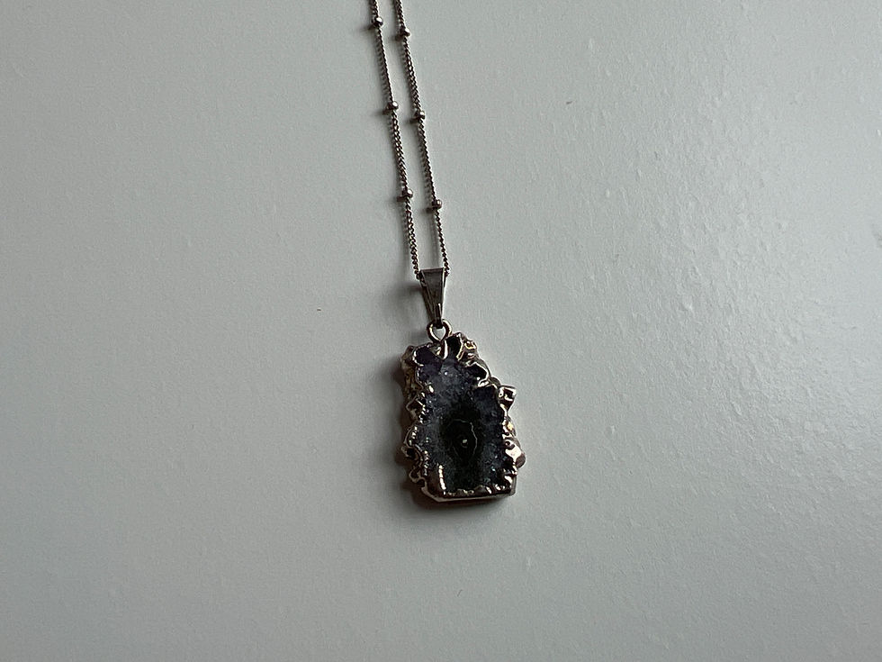 Sterling Silver Amethyst Stalactite Necklace