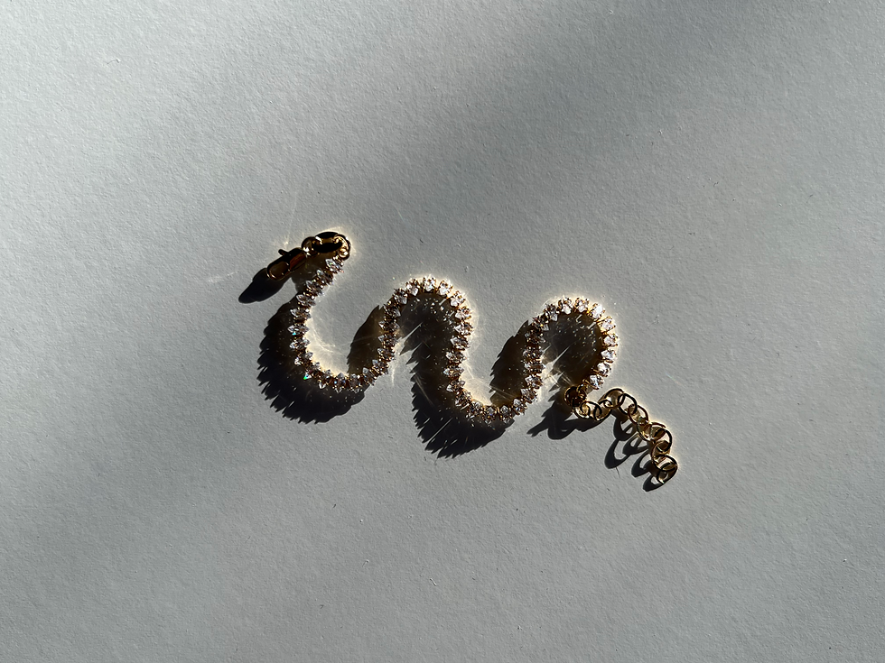 Thumbnail: 18K Gold Filled Marquise Tennis Bracelet