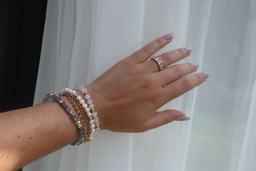 14k Gold Filled or Sterling Silver Manifestation Pearl Beaded Bracelet