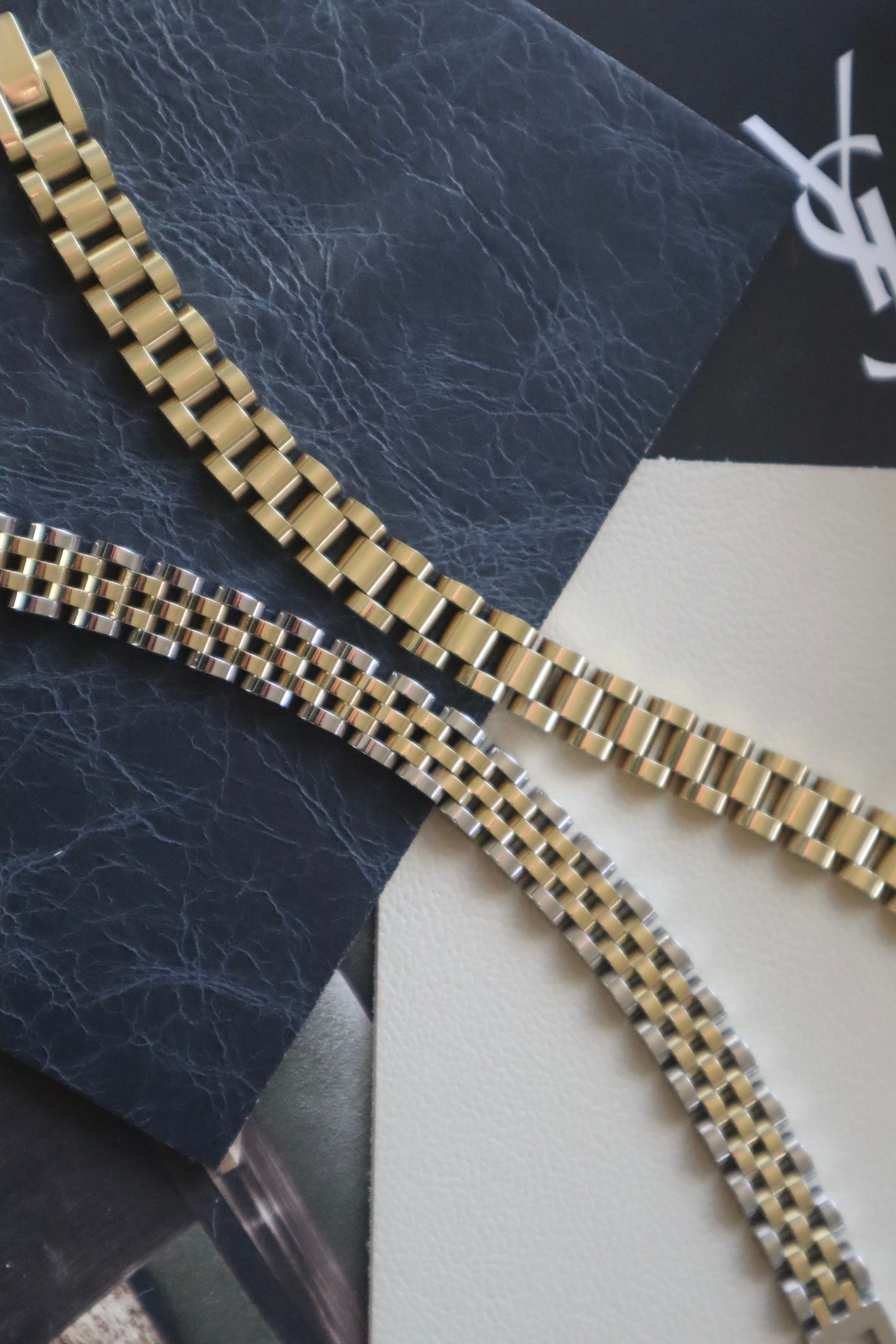 Gold Link Watch Strap Chain Bracelet