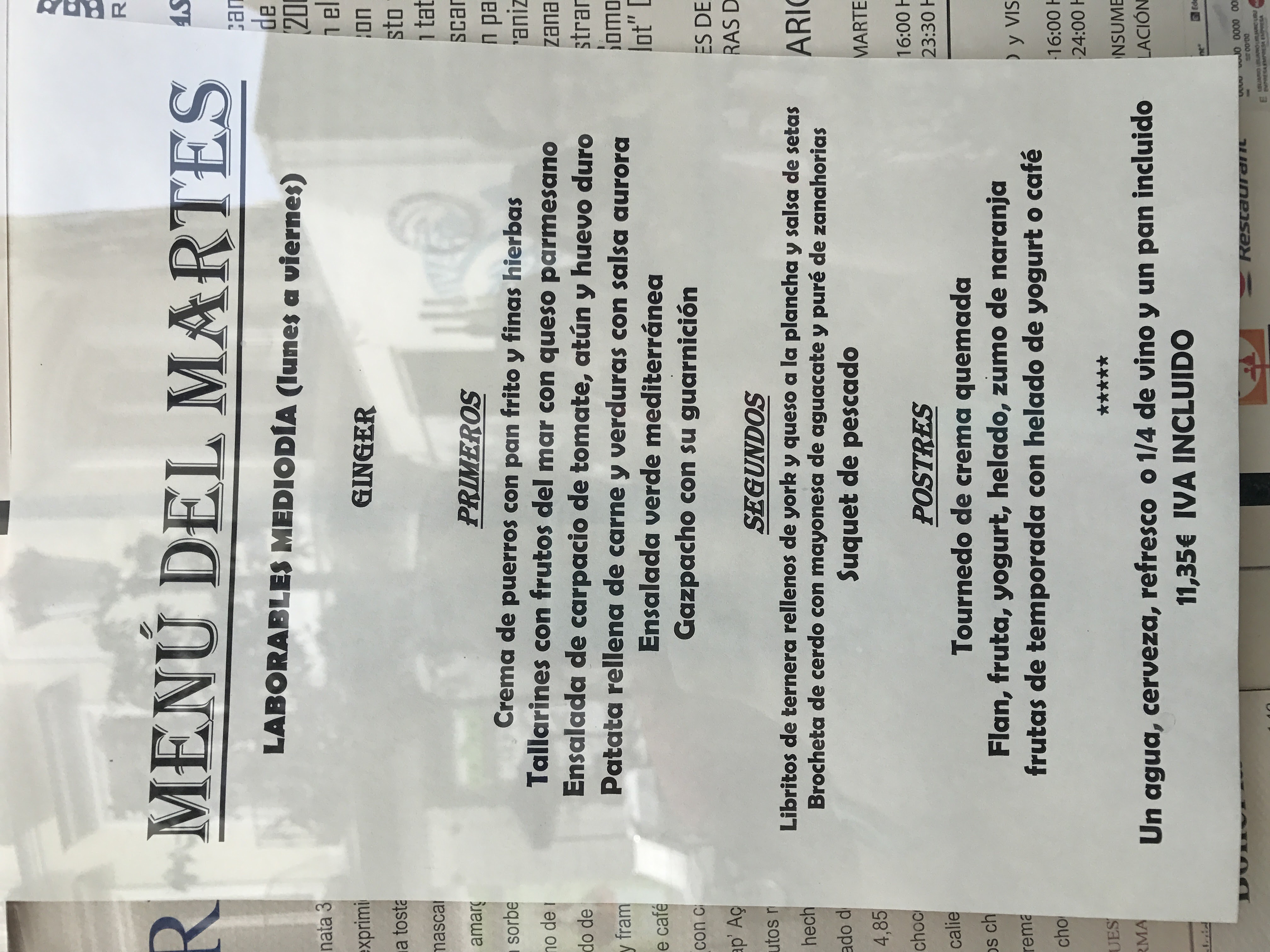 Menu de Martes