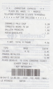 Recibo Carrefour
