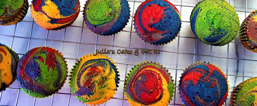 Rainbow cupcakes