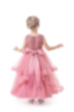 Thumbnail: ELSA &ANNA Girls Princess Wedding Bridesmaid Birthday Party Dress XA2022-2PNK