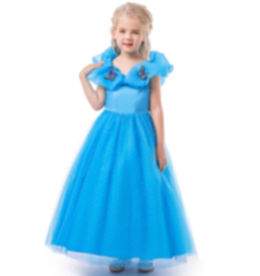 ELSA & ANNA® Girls Fancy Dress Snow Queen Princess Costume Party Dress CNDR04