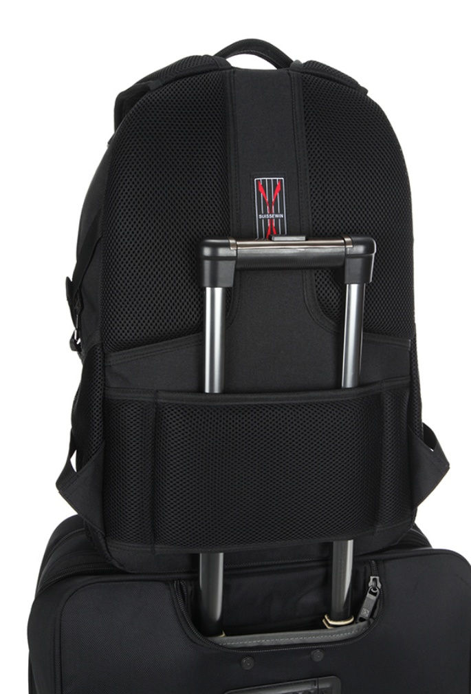 Thumbnail: SUISSEWIN SN8868 Unisex Waterproof Laptop Backpack Hiking Rucksack School Bag