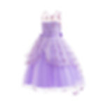 Thumbnail: ELSA & ANNA Girls Princess Wedding Bridesmaid Birthday Party Dress XA2022-5PUR