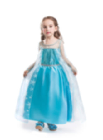 ELSA & ANNA® Girls Fancy Dress Snow Queen Princess Costume Party Dress E206