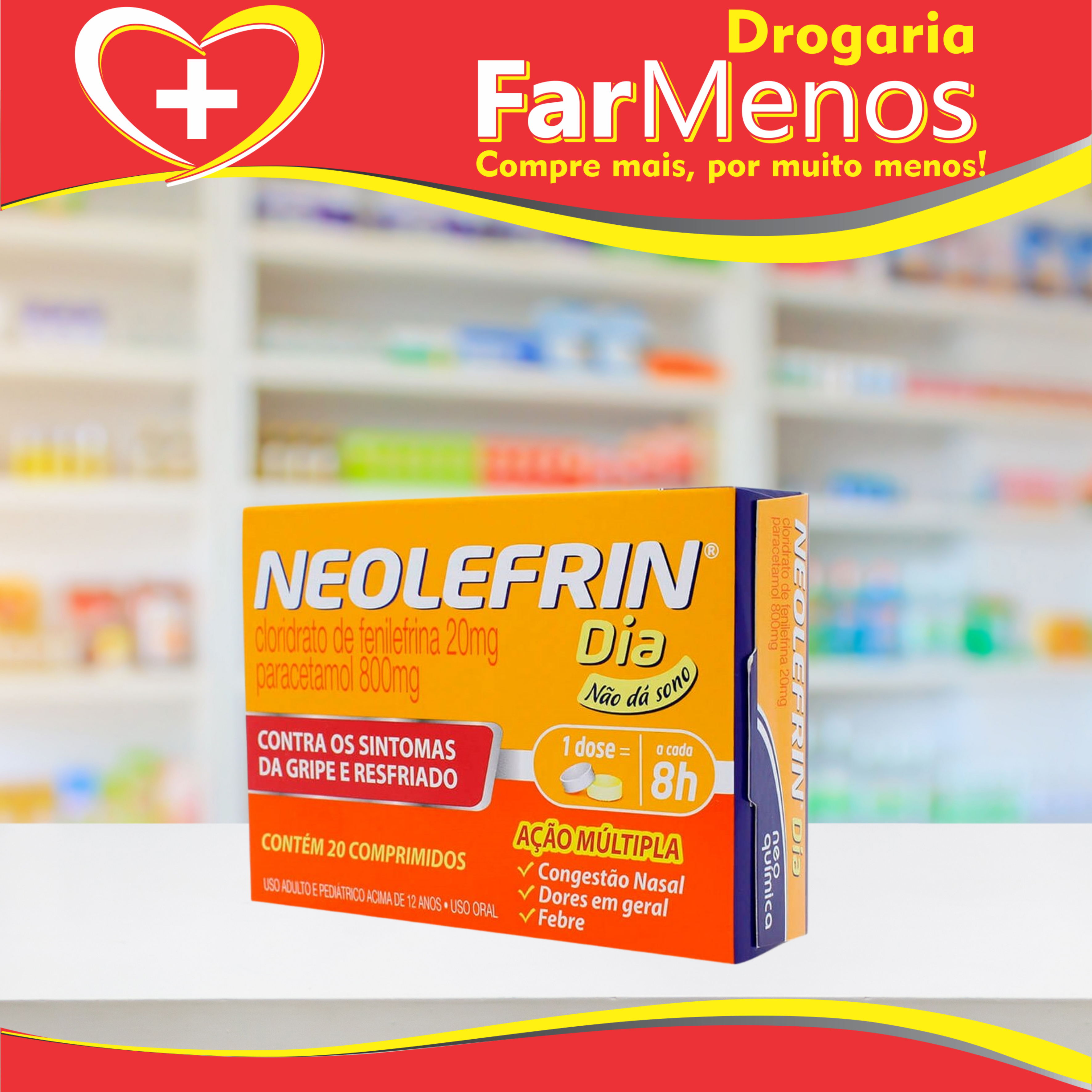 Neolefrin Dia com 20 comprimidos
