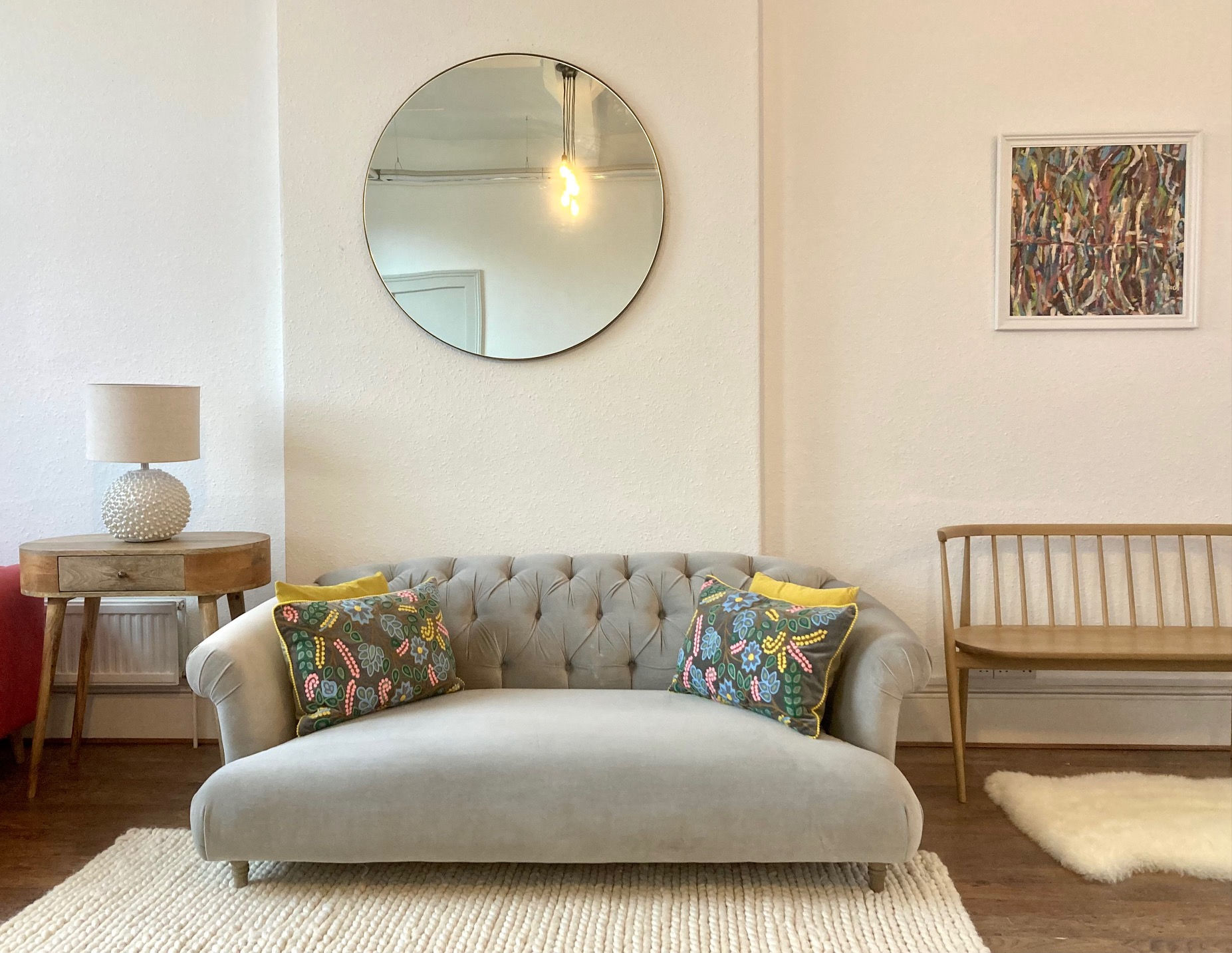 Loaf Dixie Medium Sofa in Grey Clever Velvet RRP £2585