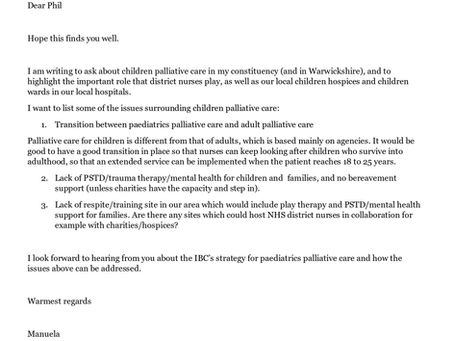 Letter: Childhood Palliative Care