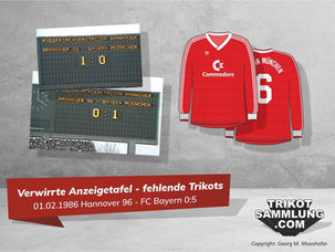 Verwirrte Anzeigetafel wegen vergessenen Trikots.