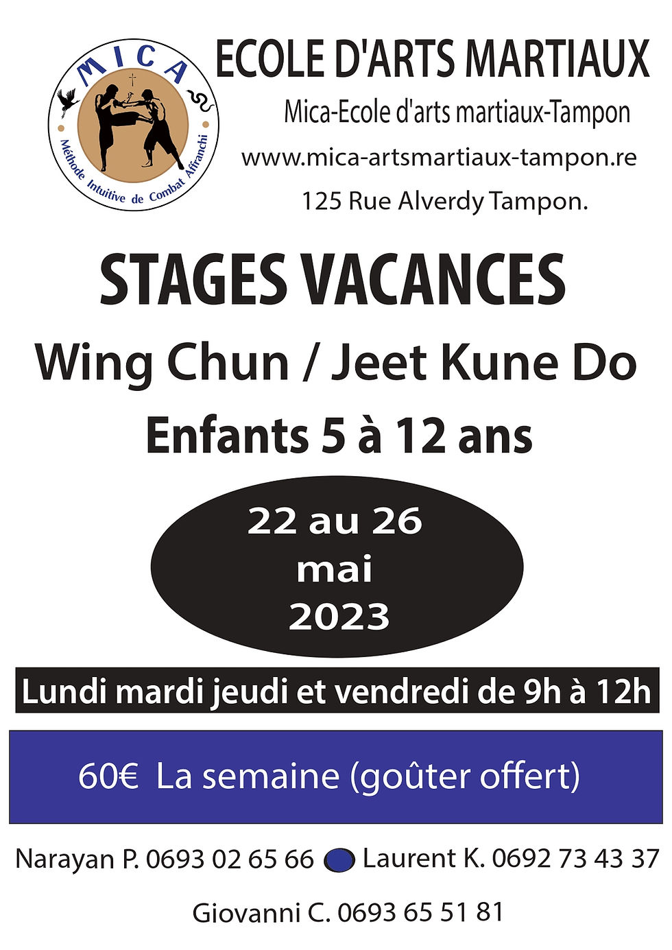 Stage vacances enfants au Tampon