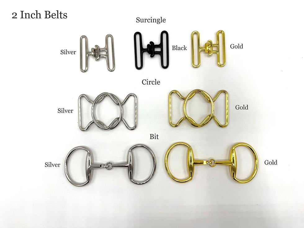 Thumbnail: 2 inch Handmade Adjustable Equestrian Elastic Belt
