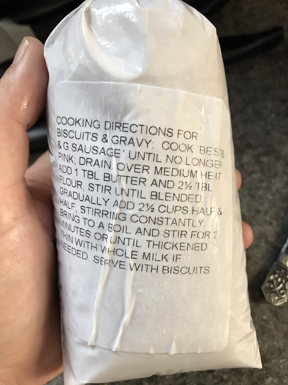 Thumbnail: Biscuits and gravy sausage