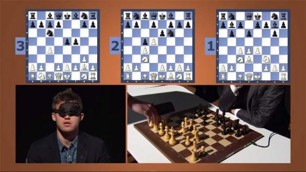 Magnus Carlsen turns a blind eye